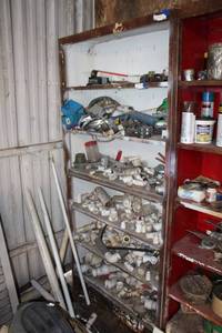lot 121 image: Metal Shelf Only - Contents not included