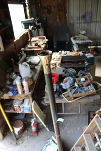 lot 154 image: Floor light and gardening items