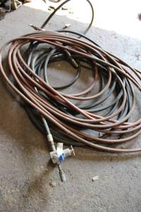 lot 163 image: Air hose, regulator and connections