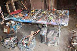 lot 164 image: 6 ft lifetime  folding table (contents NOT included).