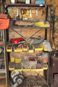 lot 178 image: Metal Shelf and Contents