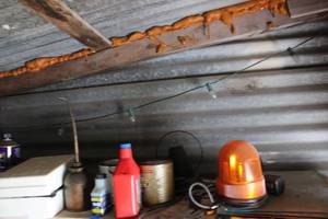 lot 201 image: SEF 2-Cycle Fuel Pre-Mixed Oil and Gas, Oil Can, Duct Tape, Caution Light and More