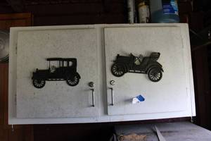 lot 208 image: Cabinet with metal Antique Cars and Contents