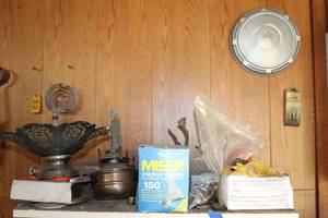 lot 212 image: Hurricane Lamp, Floodlight, Hubcap