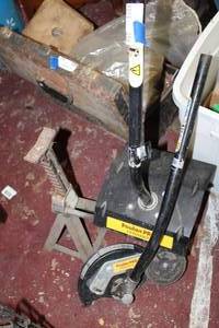 lot 256 image: Tools Poulan Pro CultivatorTiller and Edger, Jack Stand