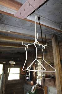 lot 236 image: Kitchen Items microwave plate, Trays, Vintage Hanging Light, and Metal Hooks, see pictures