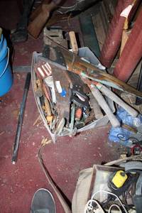 lot 220 image: Tools Saws, one painted saw and vintage steal
