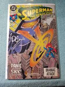 lot 1 image: Superman The Man of Steel - DC Comic #9 - Signed by artist Bogdanove and Janke