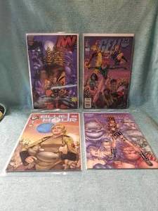 lot 23 image: Selection of 4 comic books - Night Vixen, Gen 13, Blue Hour, and Avengelyne