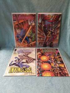 lot 47 image: Selection of 4 comic books - Vanguard, Grifter, Wolfman, and Cyber Force Zero #0- image comics
