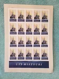 lot 76 image: Book of 20 - The USS Missouri stamps