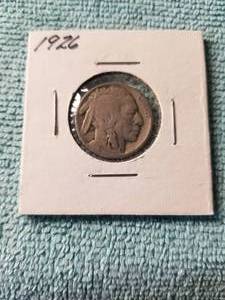 lot 54 image: 1926 Buffalo Nickel - carded