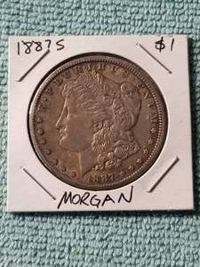 lot 63 image: 1887-S Morgan Silver Dollar - carded