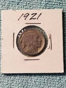 lot 78 image: 1921 Buffalo Nickel - carded