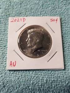 lot 154 image: 2021-D Kennedy half dollar - carded