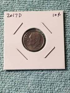 lot 224 image: 2017-D Roosevelt dime - carded