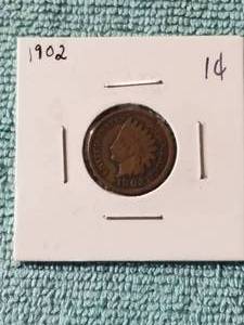 lot 246 image: 1902 Indian head cent - carded