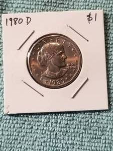 lot 259 image: 1980-D Susan B. Anthony dollar - carded