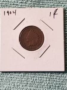 lot 272 image: 1904 Indian head cent - carded