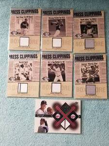 lot 52 image: Selection of 2003 Fleer-Press Clippings game worn jersey cards - total of 7