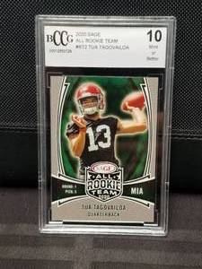 lot 7 image: 2020 Sage Tua Tagovailoa - graded 10 card
