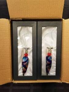 lot 55 image: New in box-magnifying glass with Murano glass handles - total of 6