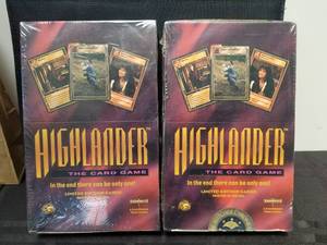 lot 123 image: Highlander-limited edition cards - Unopened boxes of packs of cards - qty 2