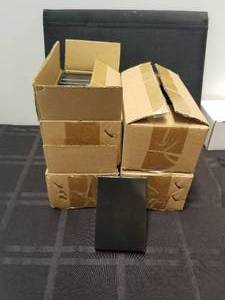 lot 194 image: 40 black card size boxes