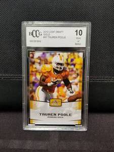 lot 207 image: 2012 Leaf draft Gold - Tauren Poole - graded card 10