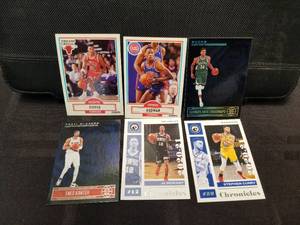lot 218 image: selection of 1990 Fleer, 220-21 Chronicles, and 2020 Illusions bsketball cards