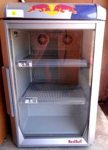 lot 1 image: BIG $ ITEM - RARE Red Bull Glass Door Redbull RB-GDCT ECO LED Counter Top Refrigerator Cooler - WORKS GREAT