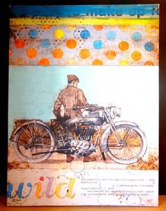 lot 2 image: NEW ERA - HARLEY DAVIDSON FINE PRINT - MEASURES 30 X 40 $$