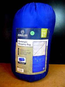 lot 10 image: Magellan Outdoor Rectangle Sleeping Bag 45 Degree 2.5lb - BLUE