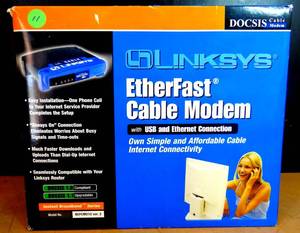 lot 11 image: Linksys Cable Modem Model BEFCMU10 v2  Tested  W AC Adapter $$