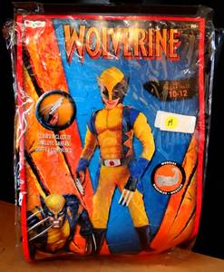 lot 19 image: Disguise Marvel The Wolverine Classic Muscle Costume - SIZE 10-12 COMPLETE WITH CLAWS $$