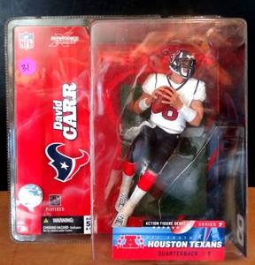lot 31 image: McFarlanes Sportspicks 2003 DAVID CARR Figure NFL Football Houston Texans - SEALED
