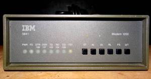 lot 45 image: VINTAGE IBM 5841 MODEM 1200 - POWERS ON