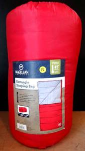lot 47 image: Magellan Outdoor Rectangle Sleeping Bag 45 Degree 2.5lb - RED
