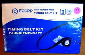lot 57 image: NEW ECCPP TIMING BELT KIT - COMPLETE IN BOX (SEE BELT FOR PART MATCH 3S)