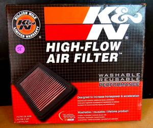 lot 58 image: NEW K&N 33-2287 High Flow Replacement Air Filter Fits Ford F150 2004-2008 5.4L (EBAY COMPS $50)