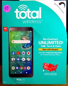 lot 59 image: NEWSEALED Total Wireless TCL A2 4G LTE Prepaid Cell Phone