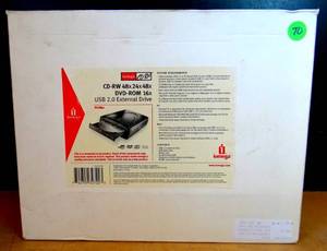 lot 70 image: NEW Iomega 48x24x48 Cd-rw USB 2.0 External Drive for PC & Mac $$