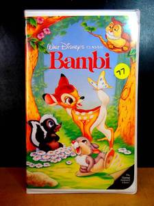 lot 77 image: RARE Black Diamond Classic Walt Disney Bambi VHS