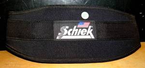 lot 111 image: SCHIEK WEIGHTLIFTING BELT - SIZE M (LIKE NEW)