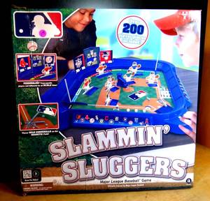 lot 119 image: MLB Slammin Sluggers Baseball Game Major League Ambassador - NEWOPEN BOX $$