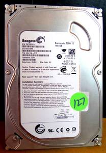 lot 127 image: Seagate Barracuda 7200.12 ST3160318AS 160GB 7200 RPM 8MB Cache SATA 3.0Gbs 3.5 Internal Hard Drive Bare Drive