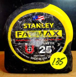 lot 135 image: STANLET FATMAX 25 FOOT TAPE MEASURE
