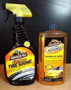 lot 150 image: ARMOR ALL TIRE SHINE & ULTRA SHINE WASH & WAX - NEW