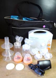 lot 166 image: BIG $ ITEM - Hygeia Ii Medical Group Inc. Breast Pump With Deluxe Tote, PAS Personal Accessory Set And Power Supply