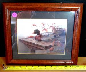 lot 169 image: INCREDIBLE ACORN HAVEST BY ARTIST RUANE MANNING - CUSTOM MATTED AND FRAMED $$$